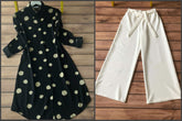 Elegant Polka Kurti with Stylish Plazzo Set